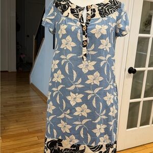 GAP Blue and Black Floral Dress